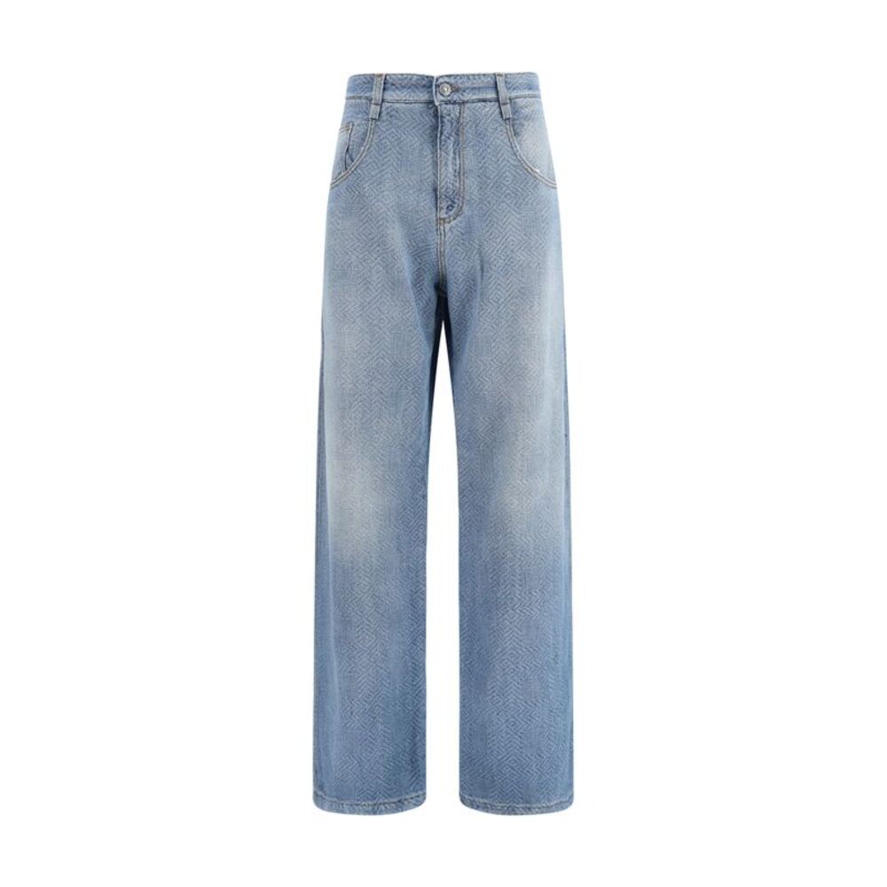 Ermanno Scervino Women Baggy Jeans In Pure Cotton